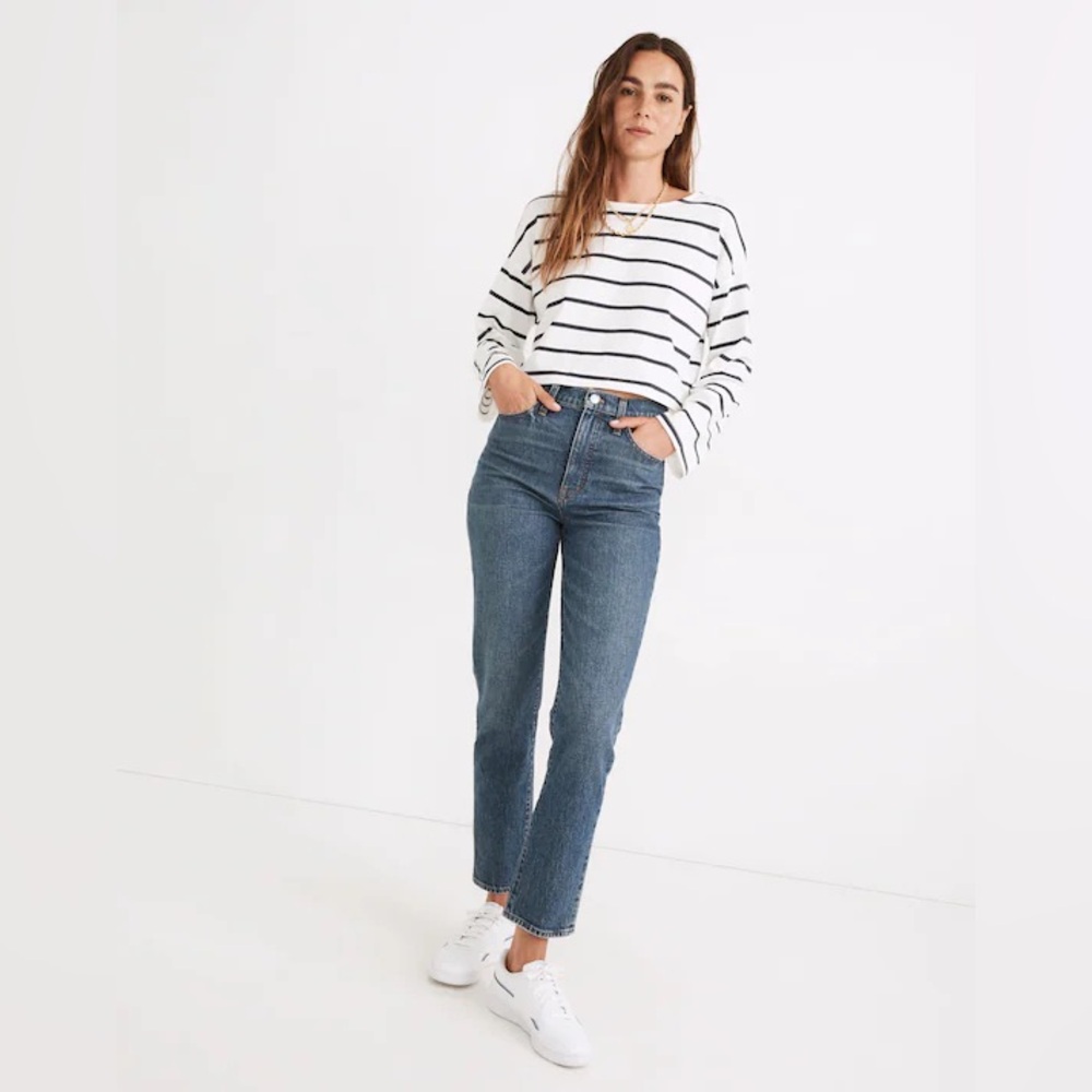 Madewell “Classic Straight Leg” Blue Relaxed Wash Jeans